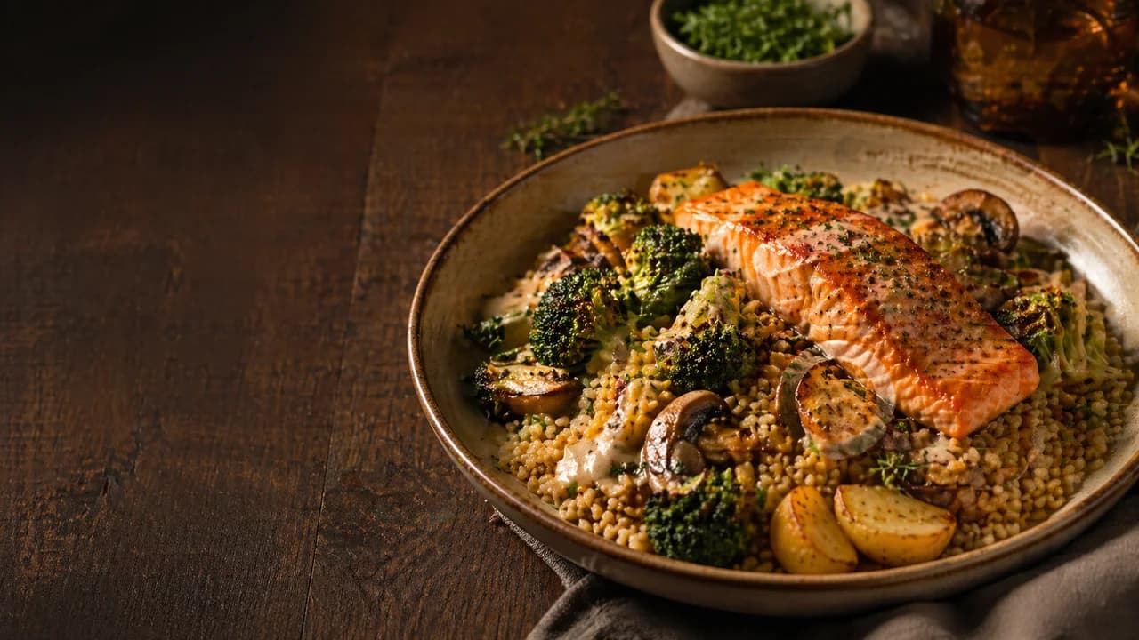 Ужин из духовки с курицей и брокколи